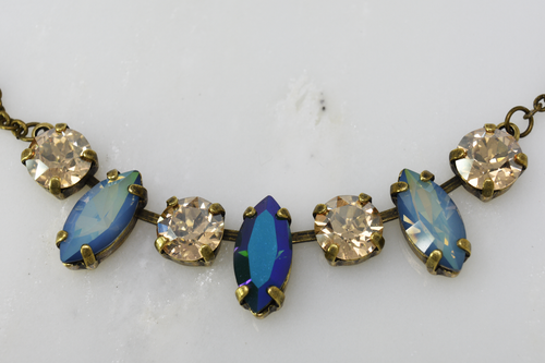 Swarovski Navette and Chaton Necklace