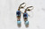 Blue Swarovski and rondelles earrings