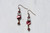 Red Abalone and Czech Glass Bead Earrings