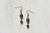 Czech glass beads with copper coils earrings