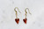 Red Swarovski Heart earrings