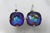 Ultra Cocoa AB Swarovski 12 mm cushion cut earrings