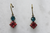 Vintage Pink Square Swarovski and Blue Zircon drop earrings