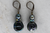 Natural Black Mother of Pearl Coin and Seed Beads with Swarovski Spacer Earrings