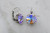 Swarovski drop earrings Violet Glacier Blue Rivoli 12 mm