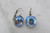 Swarovski Sapphire Shimmer Cushion Cut earrings