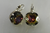 Swarovski Crystal Tabac 12 mm Cushion Cut earrings