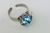 Blue Lagoon Cushion Cut Swarovski Ring