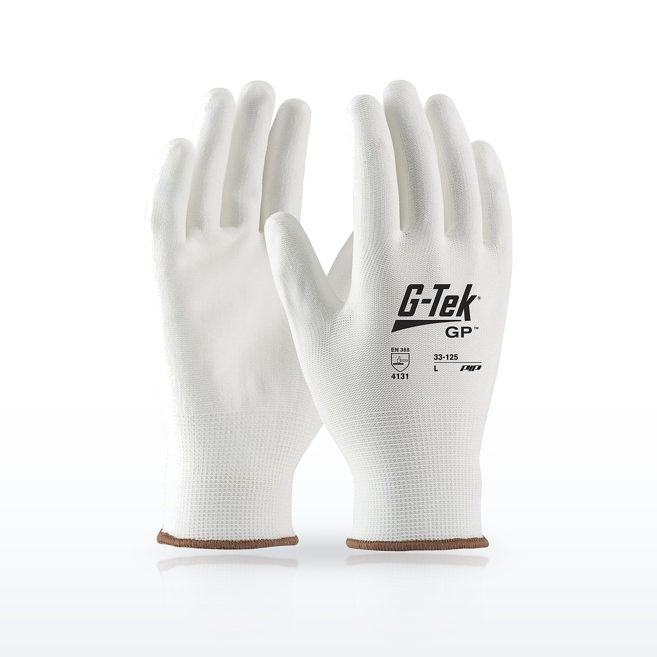 G-Tek 33-125 Seamless Knit Nylon Blend Glove, Polyurethane Coated Flat Grip