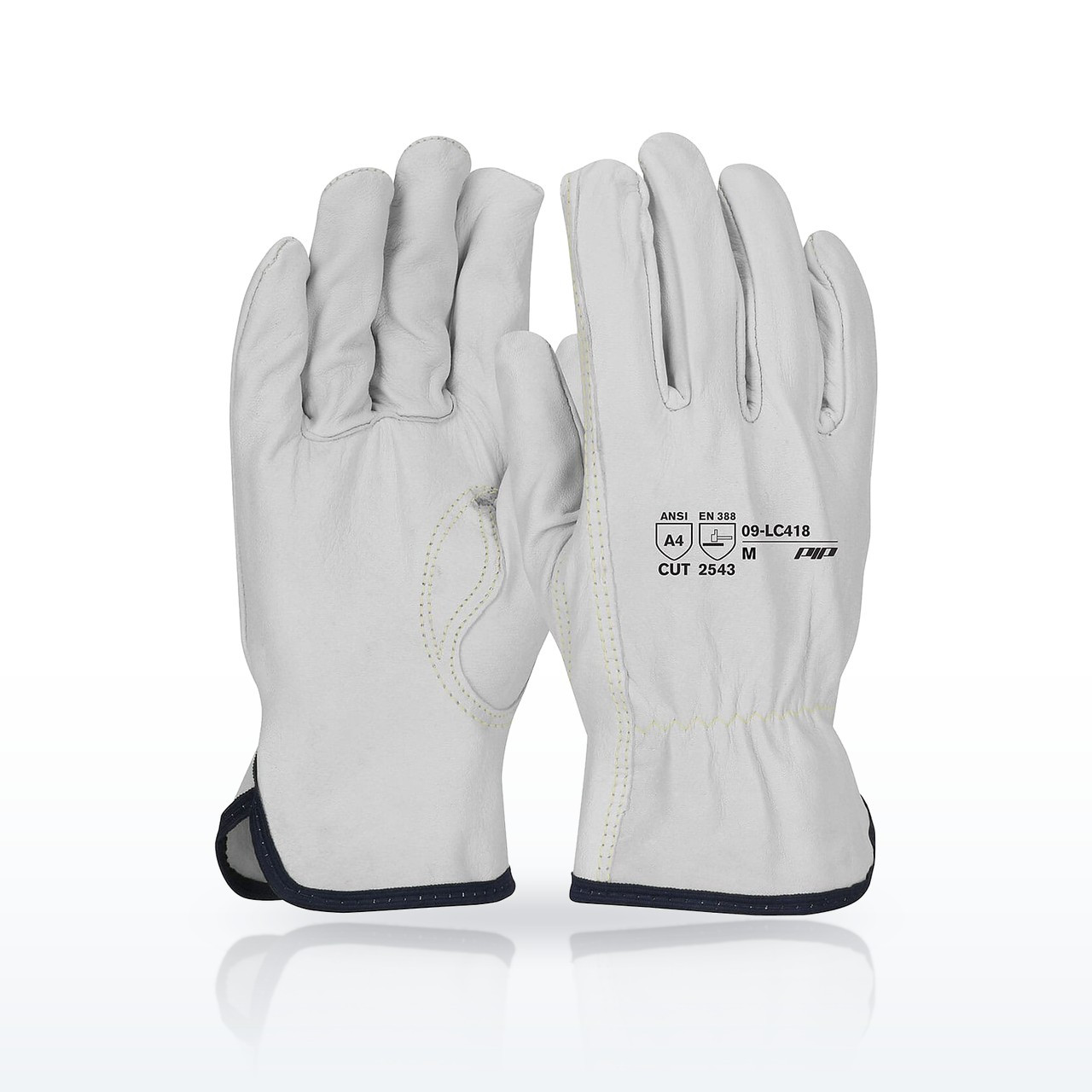 PIP 09-LC418 Top Grain Goatskin Leather Drivers Glove, A5 Aramid Blend Lining