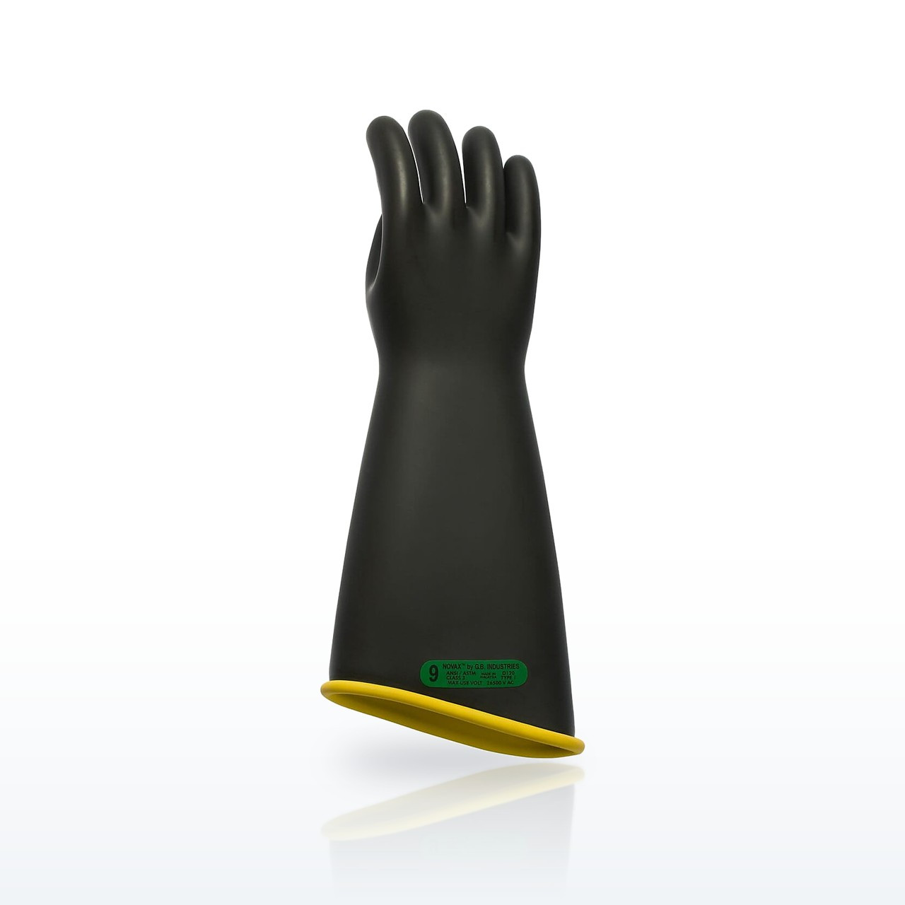 NOVAX 151-3-18 Class 3 Rubber Insulating Glove, Contour Cuff, 18