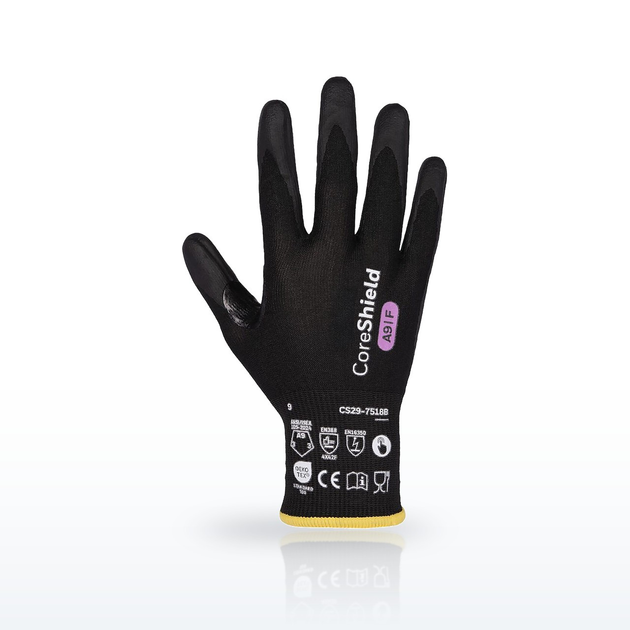 G-Tek CoreShield CS29-7518B Cut Resistant Gloves, ANSI A9, Nitrile Foam Coated