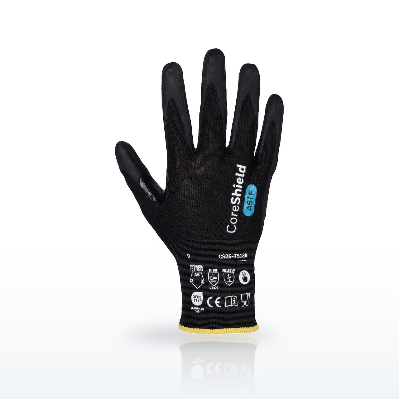 G-Tek CoreShield CS26-7518B Cut Resistant Gloves, ANSI A6, Foam Nitrile Coated