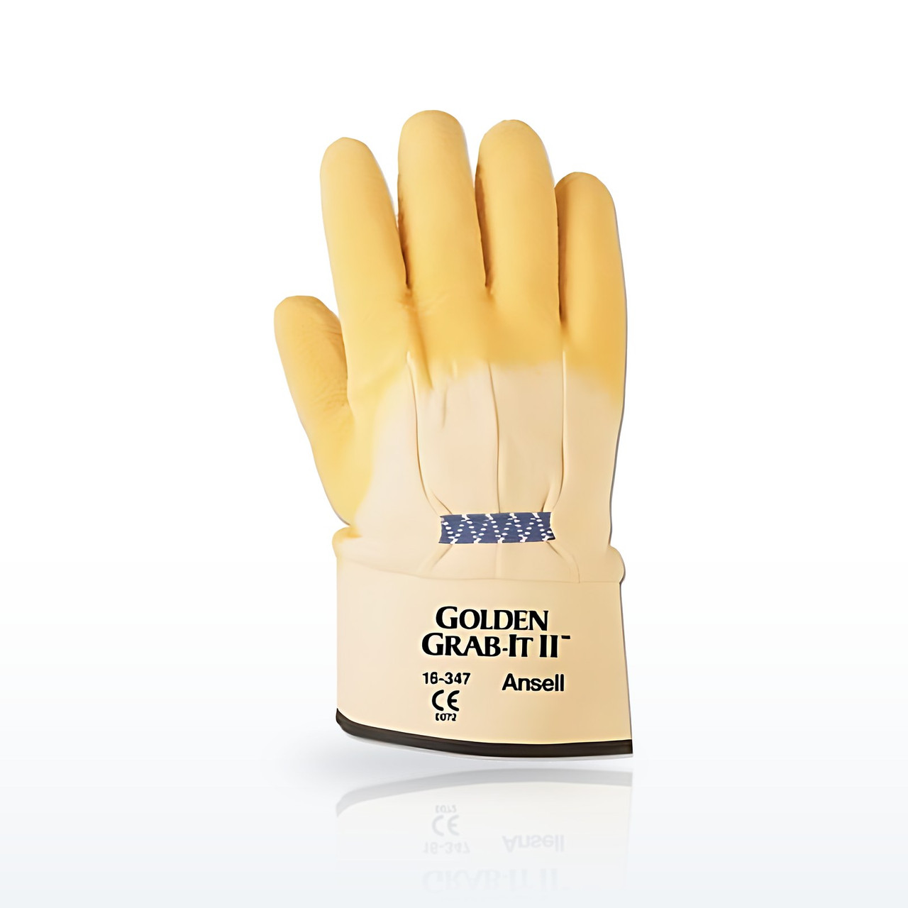 Ansell EDGE 103702 Coated Gloves, Size 10, Grey/Yellow