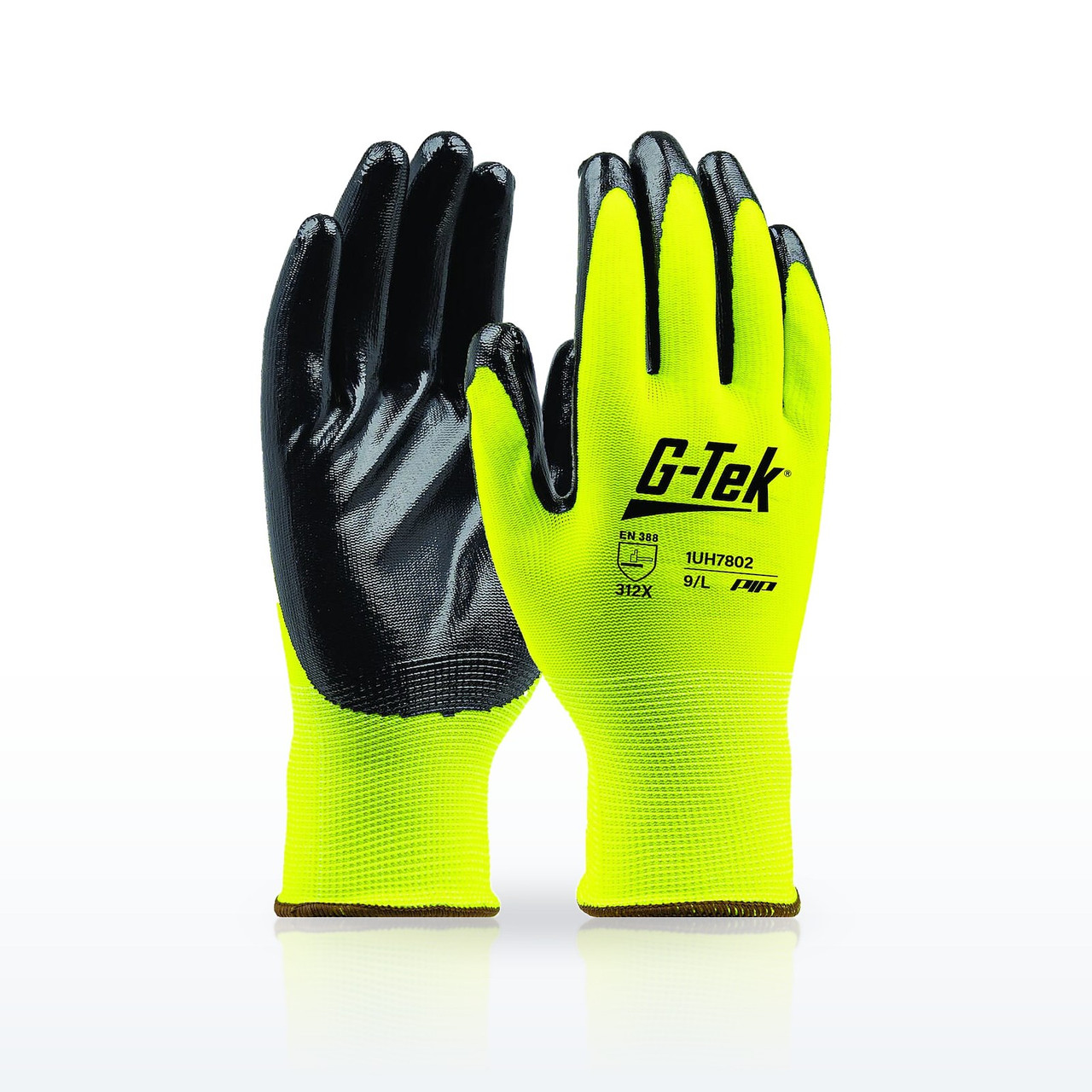 G-Tek 1UH7802 Hi-Vis Seamless Knit Polyester Glove