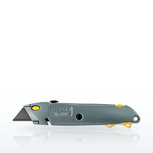 QuickChange™ Retractable Utility Knife, 6-3/8 in L, Carbon Steel, Metal, Gray