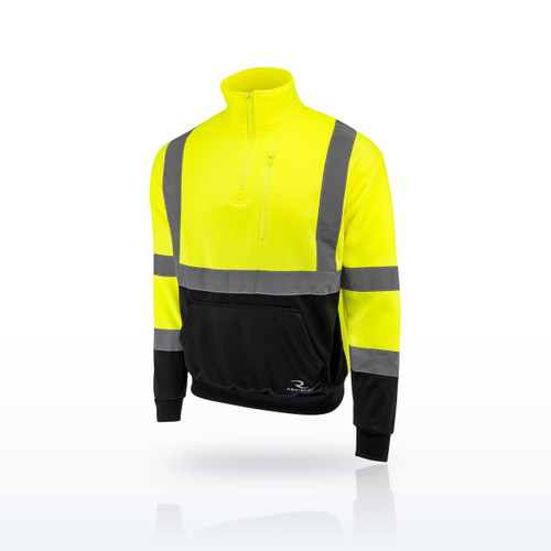 Radians SJ34B-3 Class 3 Color Blocked 1/4 Zip Sweatshirt