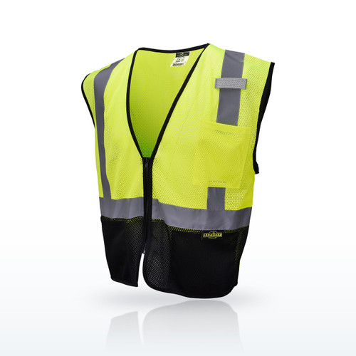 Radians SV3B Hi-Vis Vests, Black Bottom Economy Mesh Safety Vest