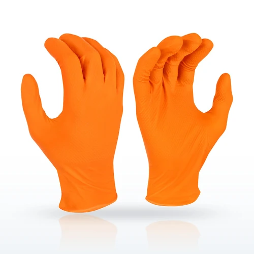 Radians RWG9606 6 Mil Nitrile Diamond Grip Disposable Industrial Grade Glove