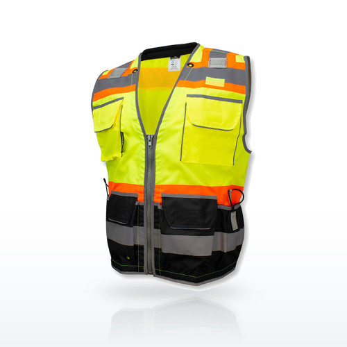 Radians SV55B Hi-Vis Vests, Class 2 Heavy Woven Color Blocked Two Tone Engineer
