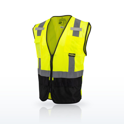 Radians SV75B-2 Black Bottom Self-Extinguishing Surveyor Vest