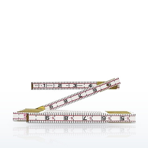 Crescent Lufkin 1066DN Rulers, Red End Engineer's Scale Folding Wood Rule, SAE