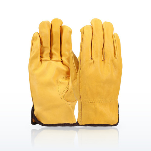 PIP 1BL18361 Regular Grade Top Grain Gold Cowhide Leather Drivers Glove