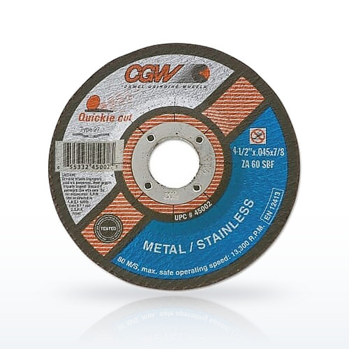 Resin Fibre Disc, Aluminum Oxide, 4-1/2 in dia, 7/8 in Arbor, 36 Grit