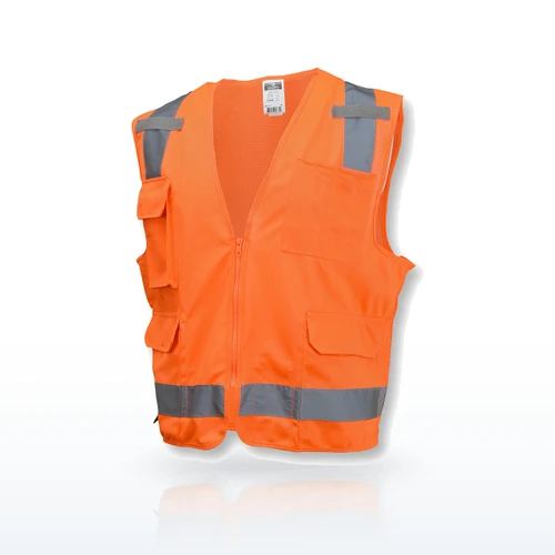 Radians SV7 Hi-Vis Vests, Surveyor Type R Class 2 Solid/Mesh Safety Vest