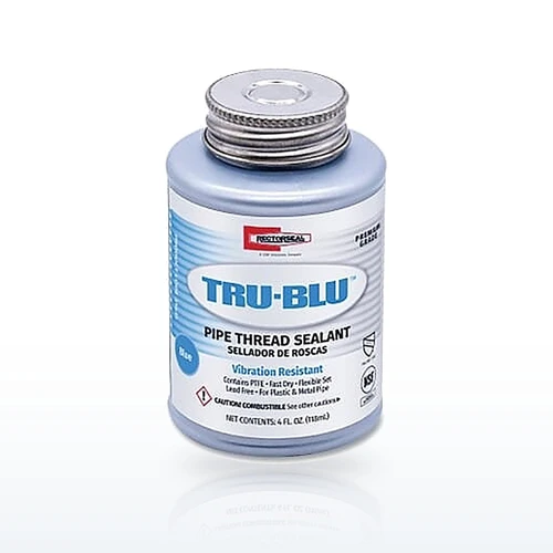 Rectorseal 31631 Tru-Blu Pipe Thread Sealant, 4 oz Brush Top Can, Blue