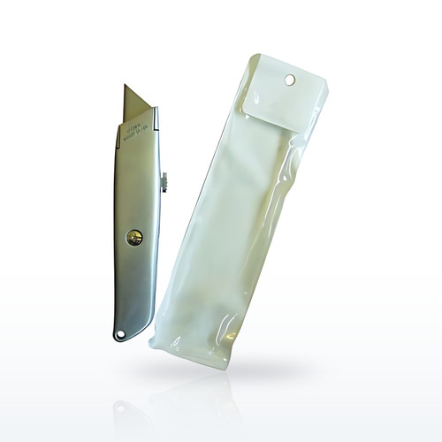 Retractable Blade Utility Knives, 7 in, Retractable Steel Blade, Zinc Alloy