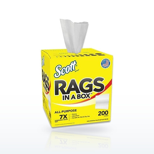 Scott 75260 Towels & Wipers, Rags In A Box Heavy Duty Disposable Towel, in L