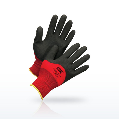 Red™ Seamless Knit Nylon Glove with PVC Coated Foam Grip on Palm, Fingers