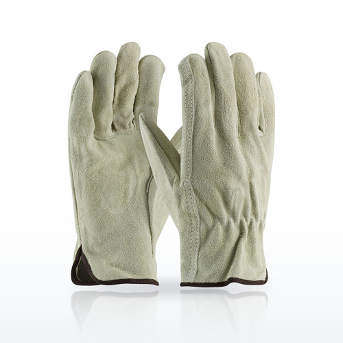 Regular Grade Split Cowhide Leather Drivers Glove - Straight Thumb, 69-134