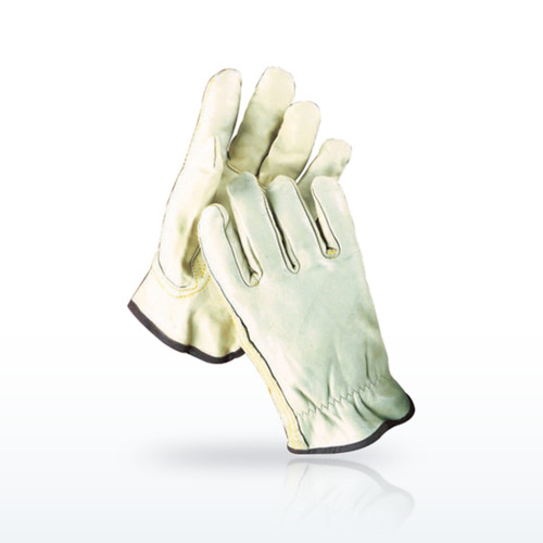 Radnor Standard Grain Cowhide Unlined Driver Gloves - Natural, Large