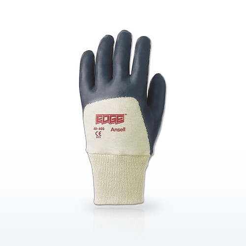 EDGE 103719 Foam Nitrile Coated Gloves, Knit-Wrist Cuff, Size 9