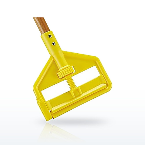 Rubbermaid Commercial Invader® Side Gate Wet Mop Handle, 60 in, Hardwood, Yellow