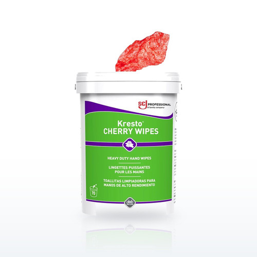 SC Johnson Professional Kresto Cherry Heavy Duty Hand Wipes - Canister of 70