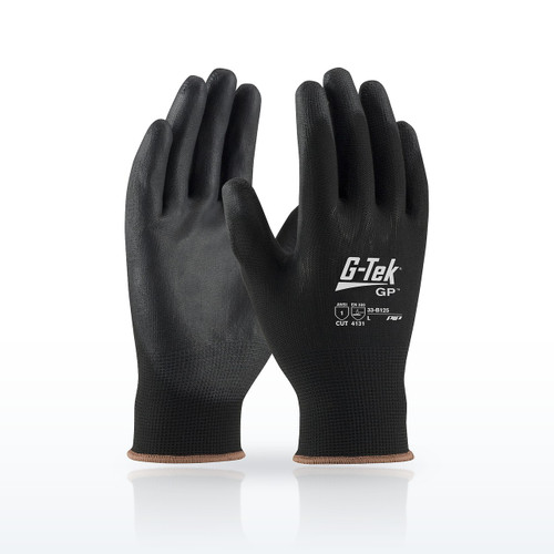 Seamless Knit Nylon Blend Glove with Polyurethane Coated Flat Grip - 33-B125