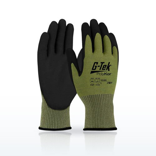 G-Tek PolyKor 16-665 Cut Resistant Gloves, ANSI A4