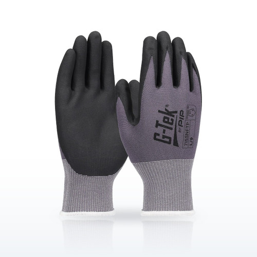 Seamless Knit Nylon/Spandex Glove with Nitrile Coated Foam Grip - 715SNFTP