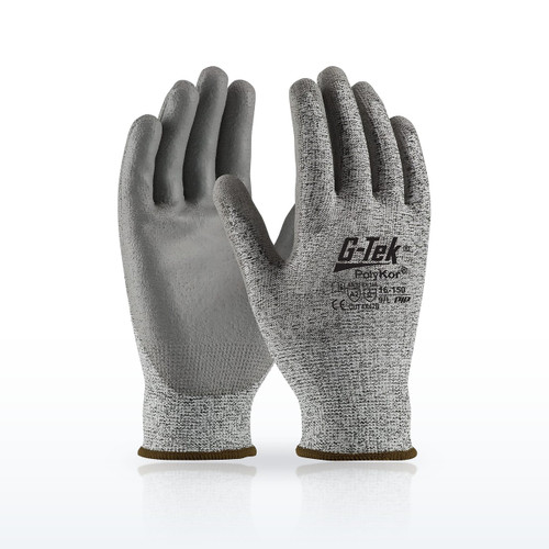 Seamless Knit PolyKor® Blended Glove with Polyurethane Coated Flat Grip - 16-150