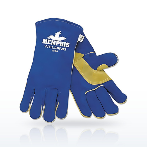 Select Shoulder Welding Gloves, Cowhide, X-Large, Blue