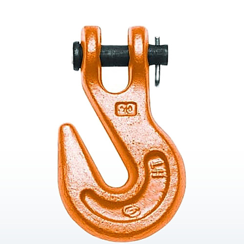473 Series Clevis Grab Hook, 3/8 in, 7,100 lb, Orange Powder Coat