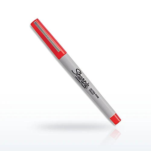 Sharpie 37002 Ultra Fine Tip Permanent Marker, Red, Narrow