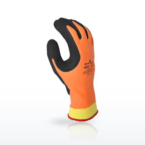 SHOWA 406 Hi-Vis Insulated Water Repellent Rubber Coated Gloves