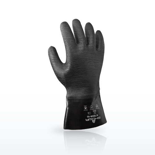 SHOWA 6780R Heavyweight Rough Grip Neoprene Chemical Gloves - L