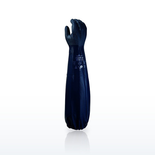 SHOWA NSK26 Shoulder Length Nitrile Chemical Gloves, 26 in