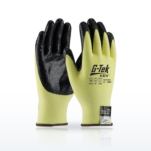 G-Tek KEV 09-K1450 Cut Resistant Gloves, ANSI A2, Seamless Knit A2 Kevlar Glove