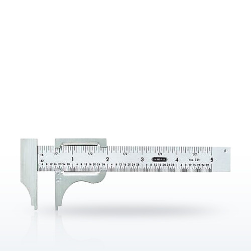 Slide Caliper, 0 to 4 in, Stainless Steel